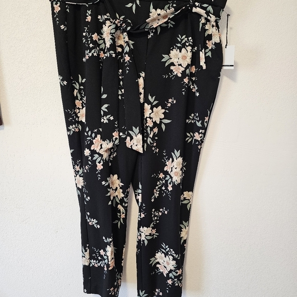 Jules & Leopold Pull-On Slim Leg Ankle Floral Pants Women's Plus Size 2X NWT - Picture 8 of 11